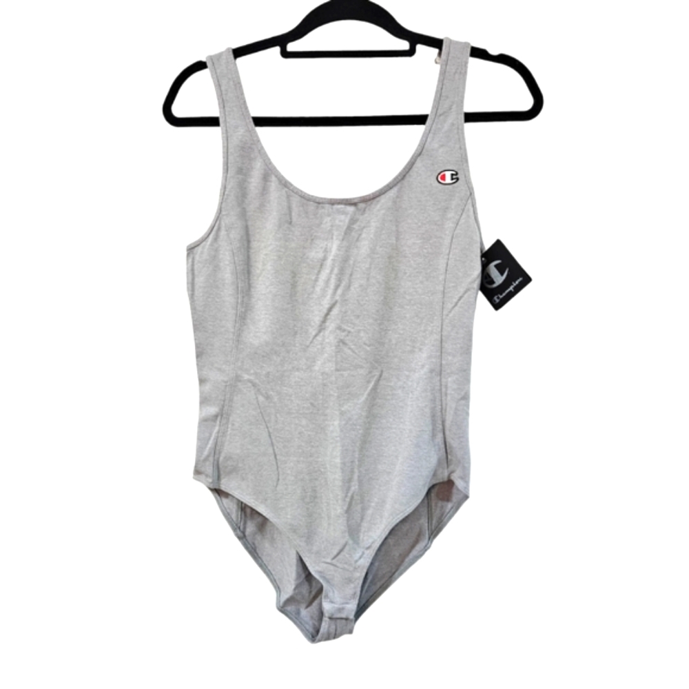 NWT Champion Tank Bodysuit Oxford Gray Size M